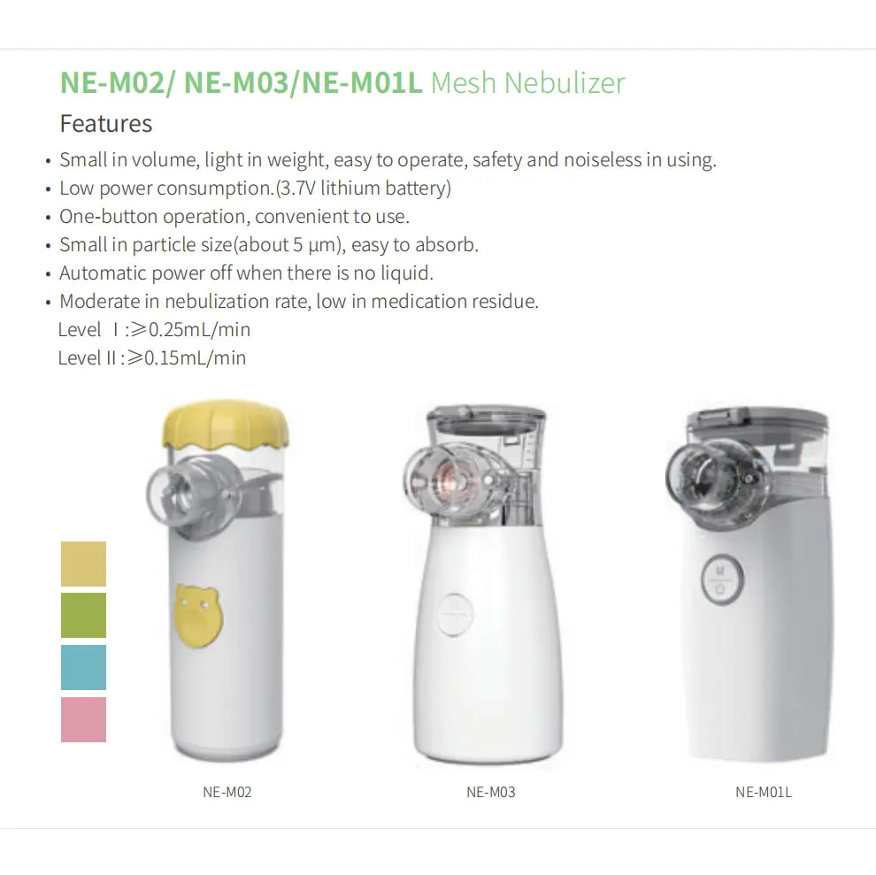 Nebulizador CONTEC, nebulizador de malla portátil de mano humano o veterinario, nebulizador ultrasónico silencioso, automatizador para niños y adultos - imagen 2