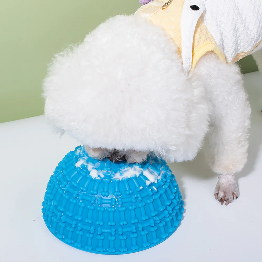 Vaso para mascotas, cuenco alimentador lento, cuenco duradero antiarañazos para lamer para perros y gatos, plato de agua antideslizante para comida para mascotas, - imagen 4