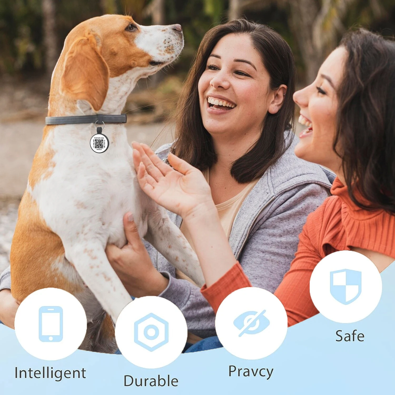 Accesorios para perros Etiqueta para perros con código QR, etiquetas para gatos, sin tarifa de suscripción, contacto para mascotas en línea, escaneo QR, recibe un correo electrónico de alerta de ubicación instantánea - imagen 5