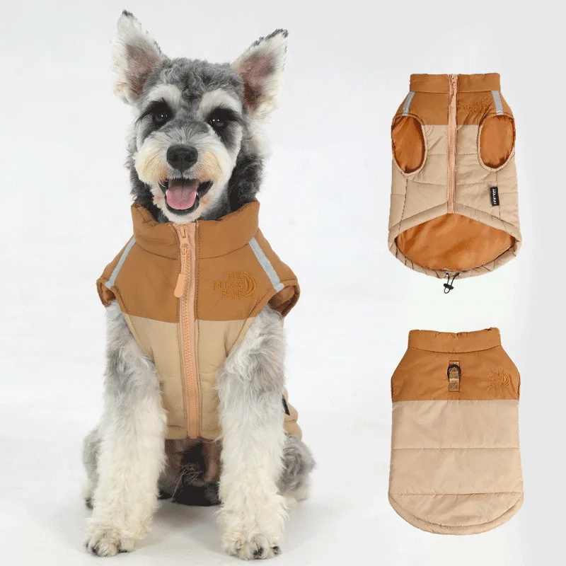 Ropa para mascotas Otoño e Invierno ropa de algodón reflectante impermeable para perros se puede remolcar ropa para perros grandes ropa para mascotas - imagen 5