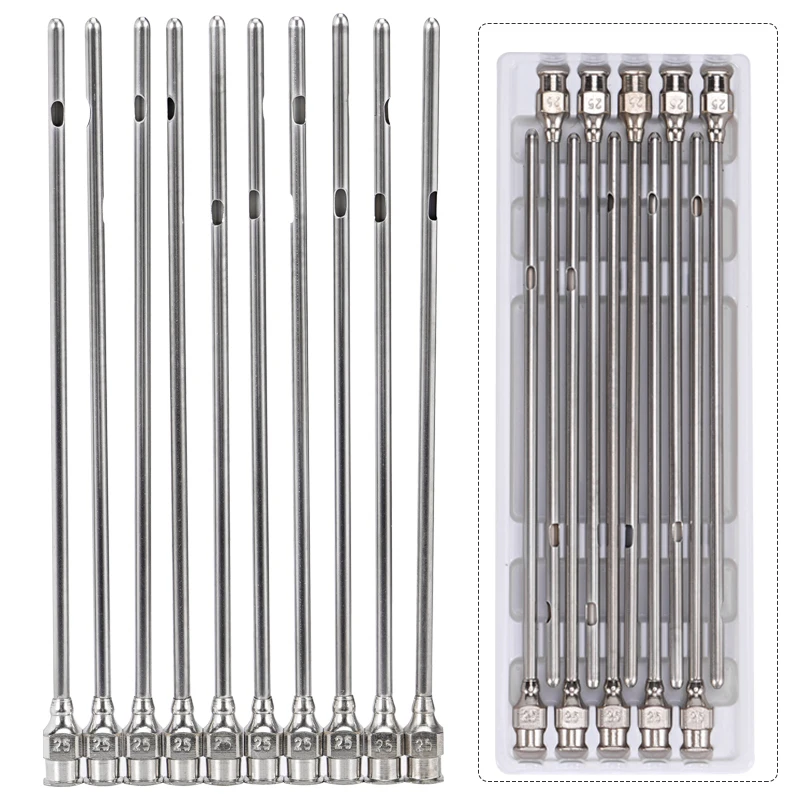 10 Uds. Tetina de vaca, aguja de paso de leche, inyección de mastitis, infusión de udder, punción ruminal, tratamiento de cánula de trocar de acero inoxidable - imagen 5