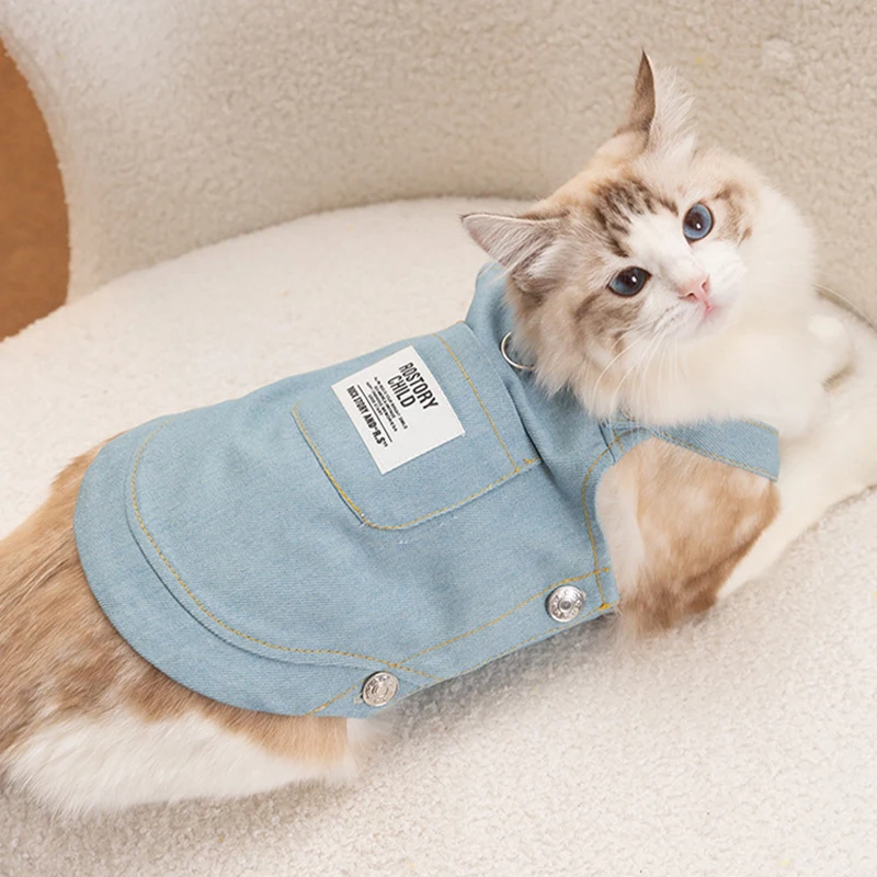 Vestido vaquero para perros, ropa transpirable para mascotas para perros pequeños y medianos, bonito disfraz de Chihuahua, Bulldog Francés, Bichon, accesorios para perros - imagen 4