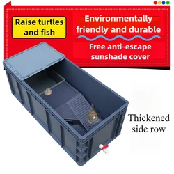 Terrario grande para tortugas con plataforma de agua y drenaje