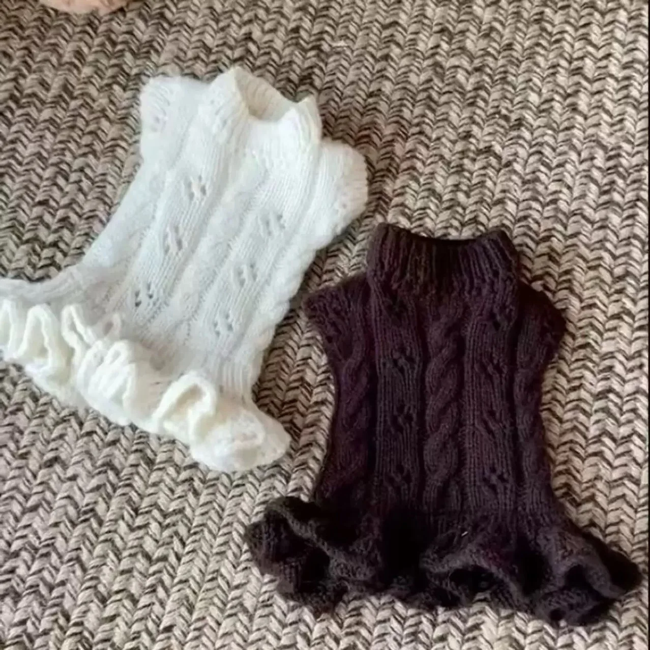 Chaleco de lana para gatos y perros pequeños – Abrigo suave de invierno
