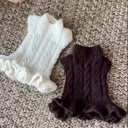 Chaleco de lana para gatos y perros pequeños – Abrigo suave de invierno