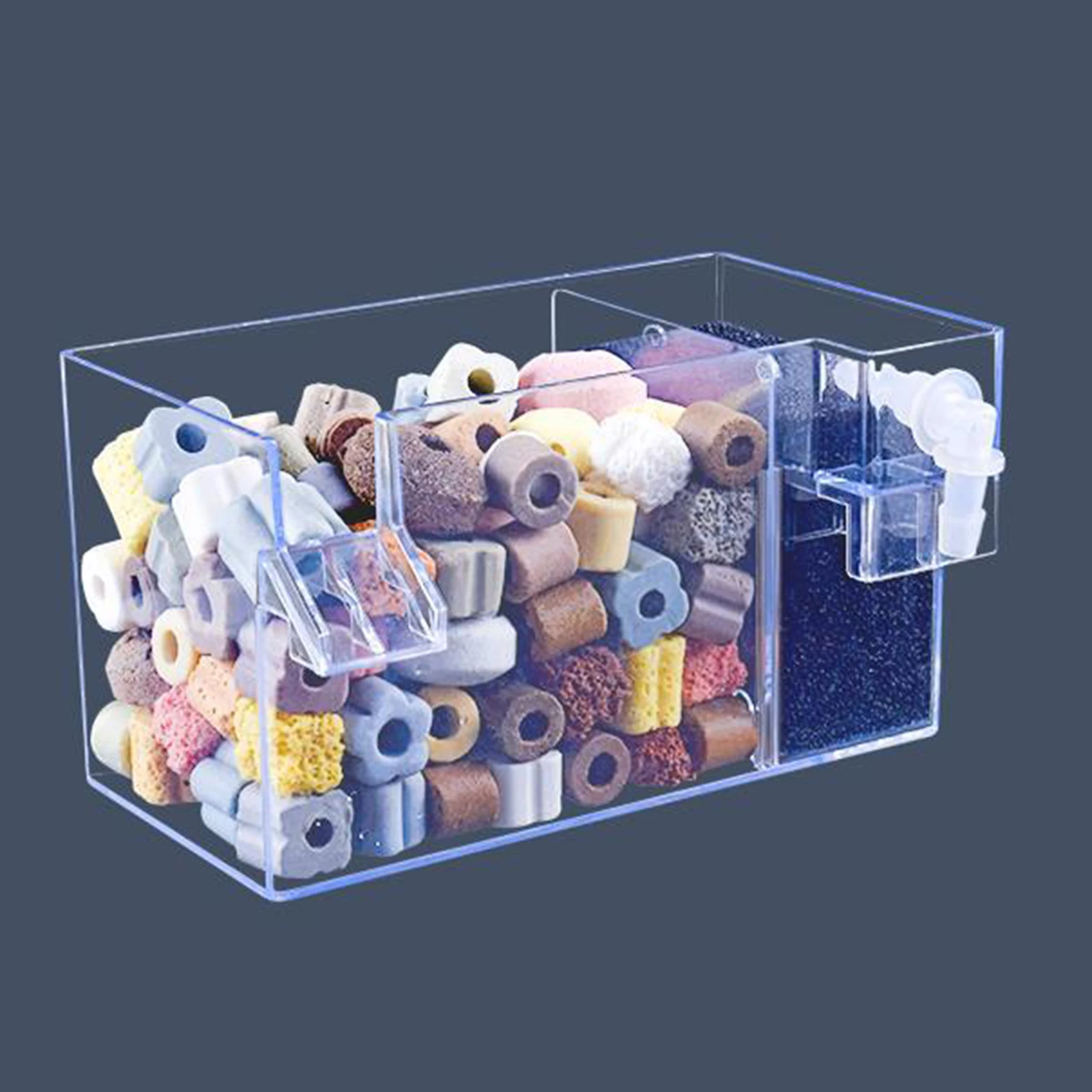 Caja de filtro colgante superior para acuario, caja de filtración multicapa, purificador de agua para tanque de tortuga, filtro externo para acuario - imagen 4