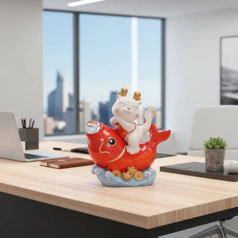 Figura koi de cristal decoración hogar para gatos y perros - imagen 2