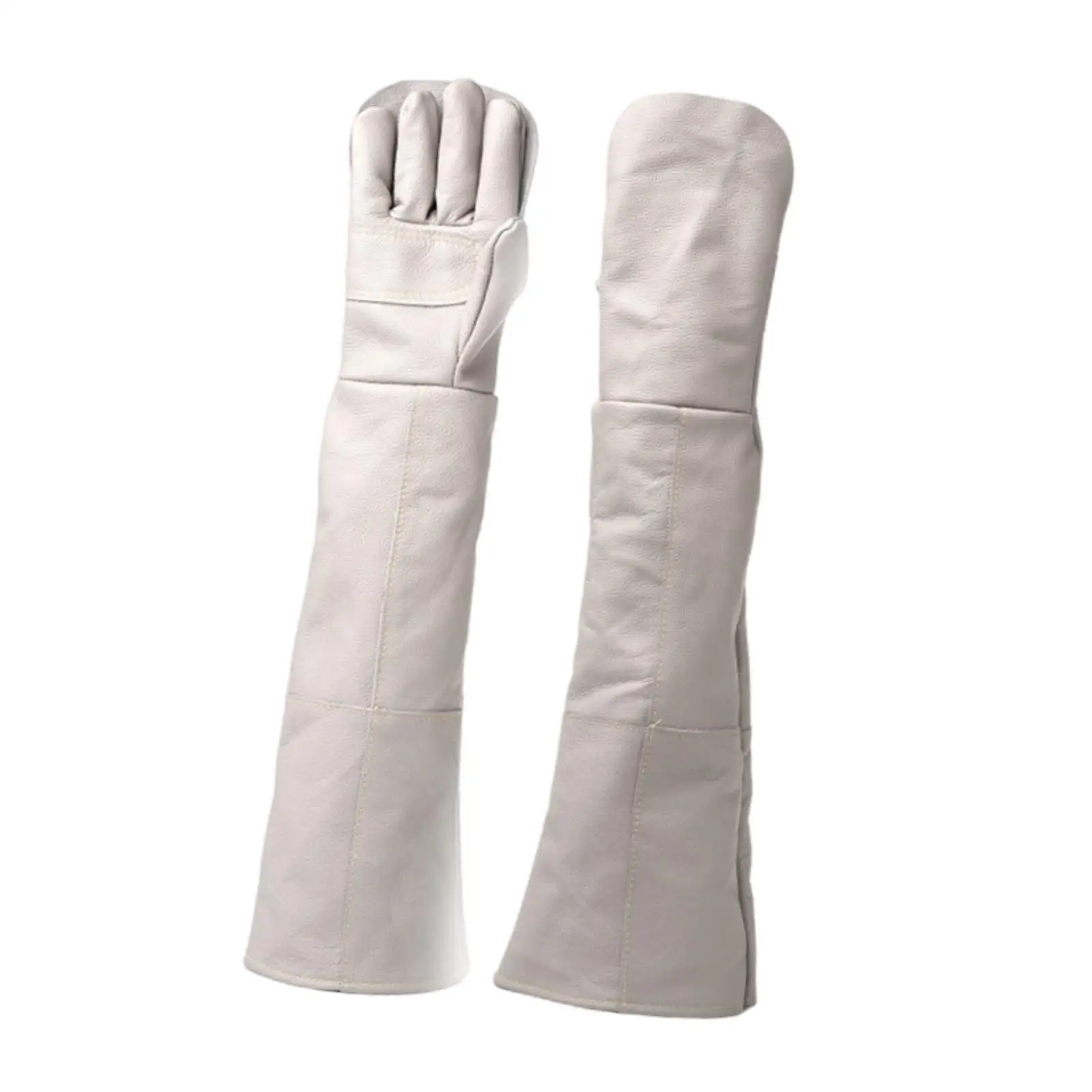 Animal Handling Gloves Multiuse 60cm Extra Long Bird Gloves for Parrots Work Protective Glove for Lizard Beginners BBQ Fireplace