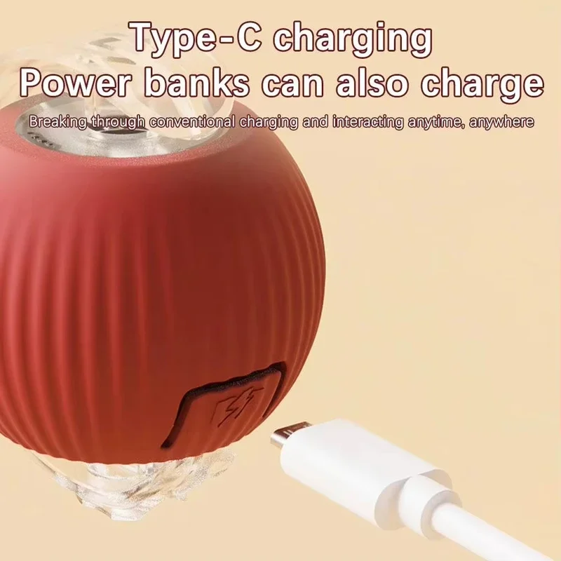 1/2 Uds. Juguetes interactivos para gatos, pelota rodante eléctrica automática, juguetes para gatos/gatitos, mascotas, Teaser automático inteligente, recargable por USB - imagen 4