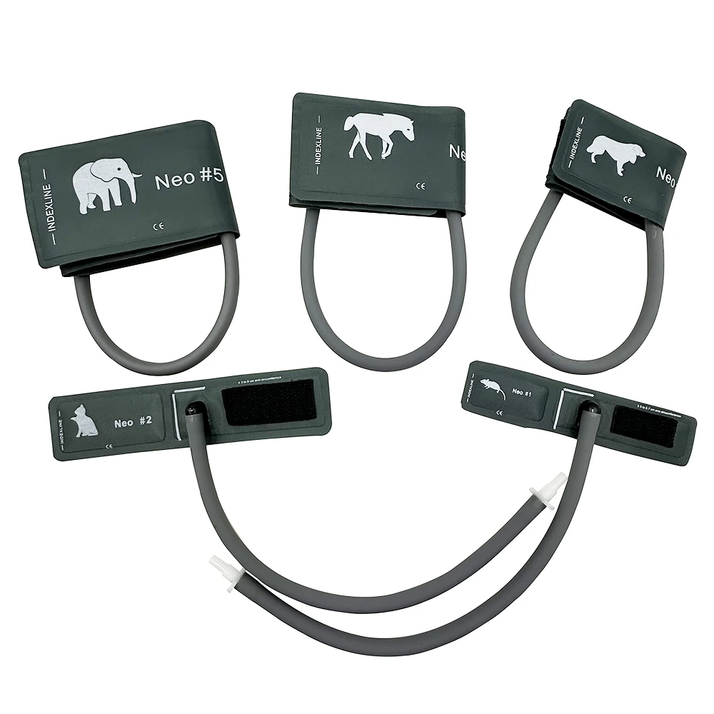 Monitores de presión arterial para mascotas, manguitos de nailon TPU sin cápsula, para uso Animal, NO.1-NO.5