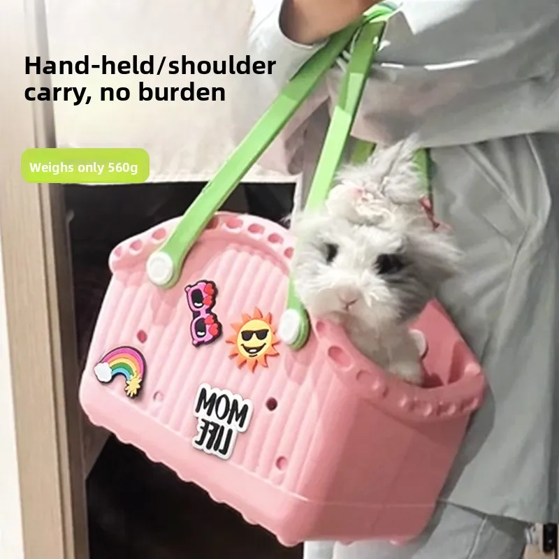 Pet Beach Bags DIY Jewelry Accessories Breathable Waterproof Hole Bags Portable Cat Bag Dog Bag Large Capacity