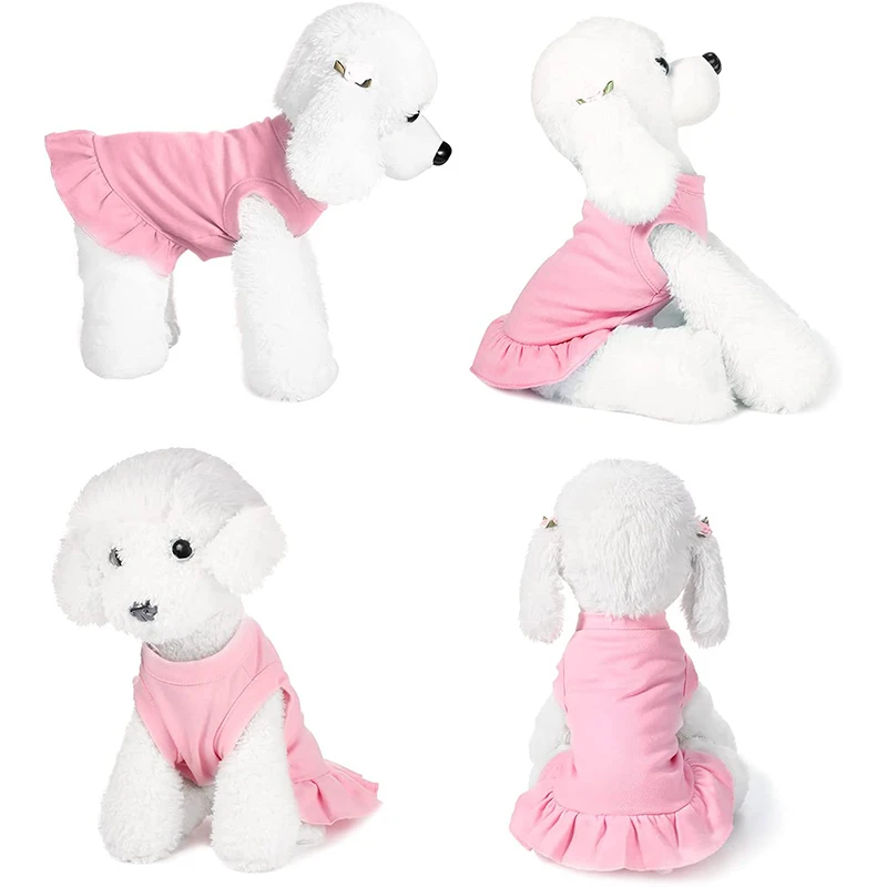 Volantes cachorros ropa perros pequeños gatos vestidos verano sin mangas