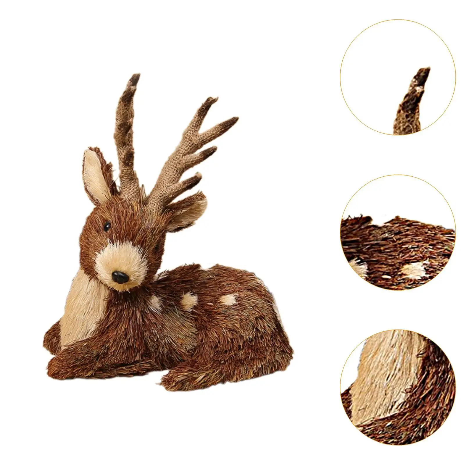 Christmas Deer Figurine Ornament Home Furnishing Decorative Table Centerpiece Creative Gift Christmas Decor for Farmhouse