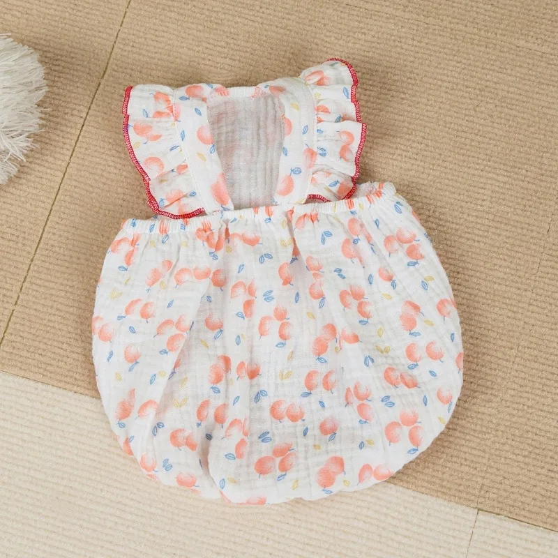 Nuevo vestido dulce para perros y gatos, ropa estampada con mangas voladoras de verano para niñas, ropa para perros pequeños y medianos, falda de camisa blanca para mascotas Chiwawa - imagen 4