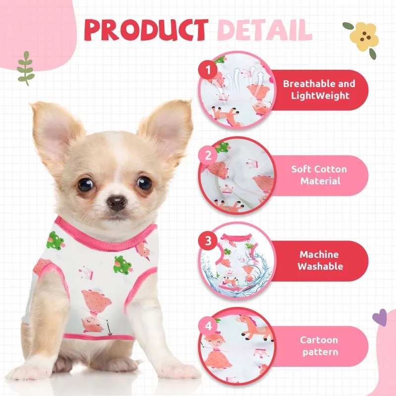 Camiseta de verano con estampado de fresas para perros pequeños - imagen 3