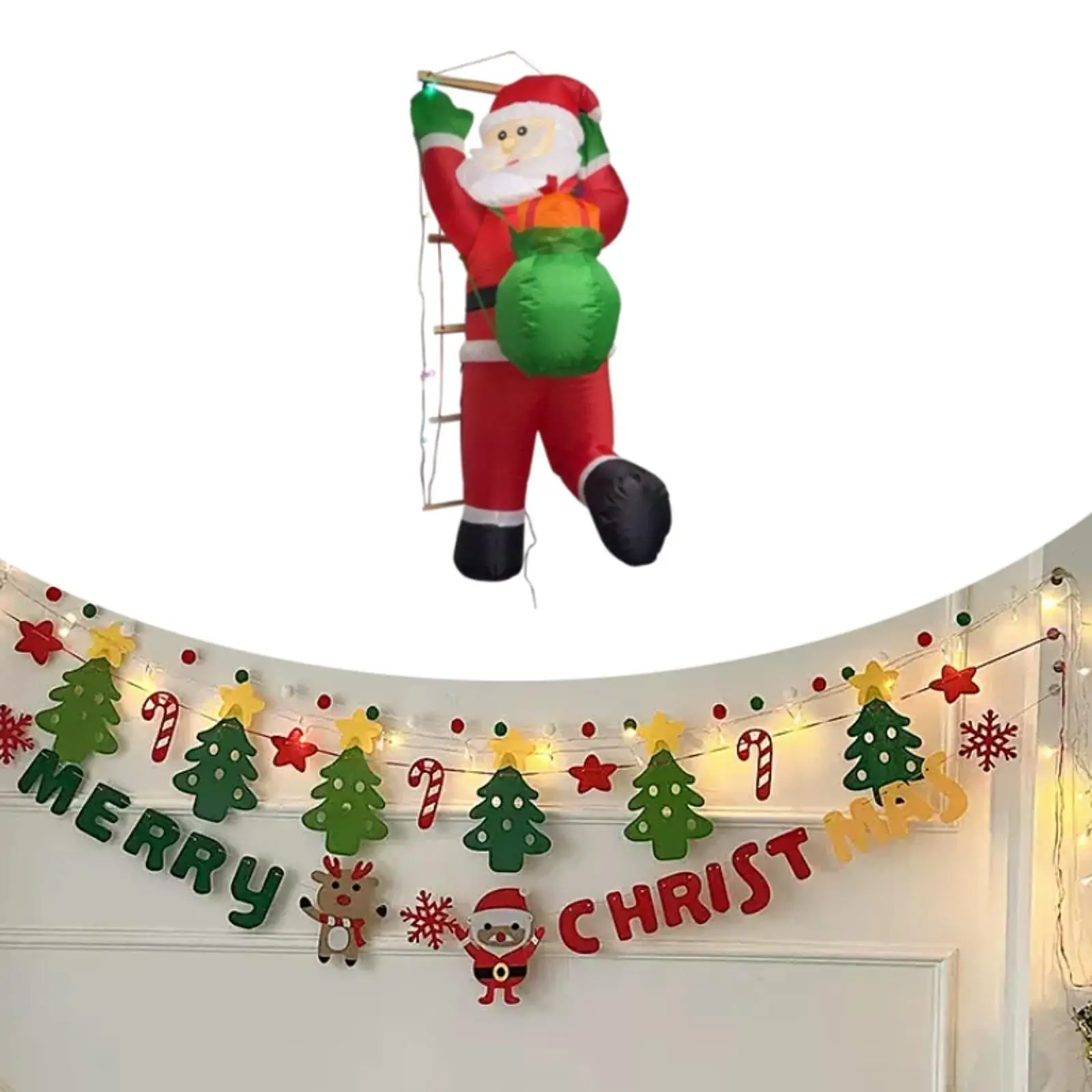Navidad inflable Santa Navidad inflable patio novedad adorno gigante decoración de Navidad para patio trasero