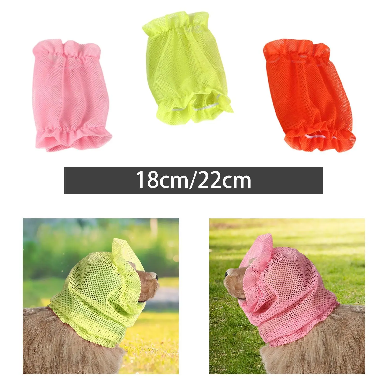 Cubierta para los oídos para perros, accesorios para sombreros para mascotas, protección contra el ruido profesional, cómoda gorra envolvente de malla, redecilla para los oídos para perros - imagen 4