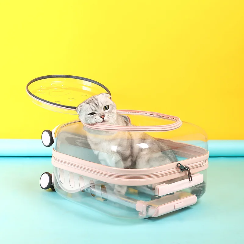 Maleta transparente cápsula espacial para perros y gatos transpirable - imagen 5