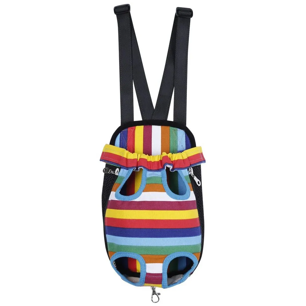 HQ-mochila de pecho frontal para mascotas, bolsa de transporte de cinco agujeros para perros, bolso de mano para exteriores, portador de malla para gatos y cachorros - imagen 5