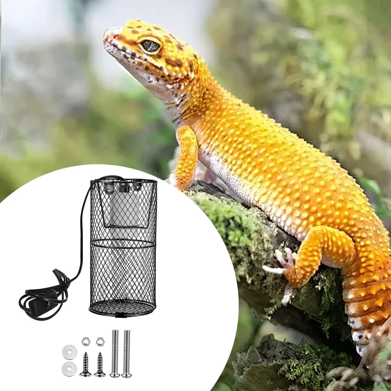 Reptile Light Fixture Multifunction Tortoise Heat Lamp for Tortoise Reptiles