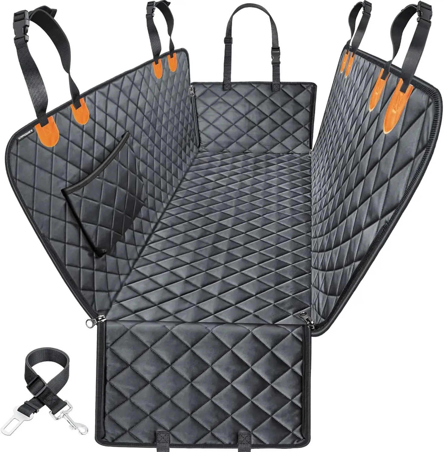 Funda asiento trasero coche perro antideslizante arañazos con cinturón