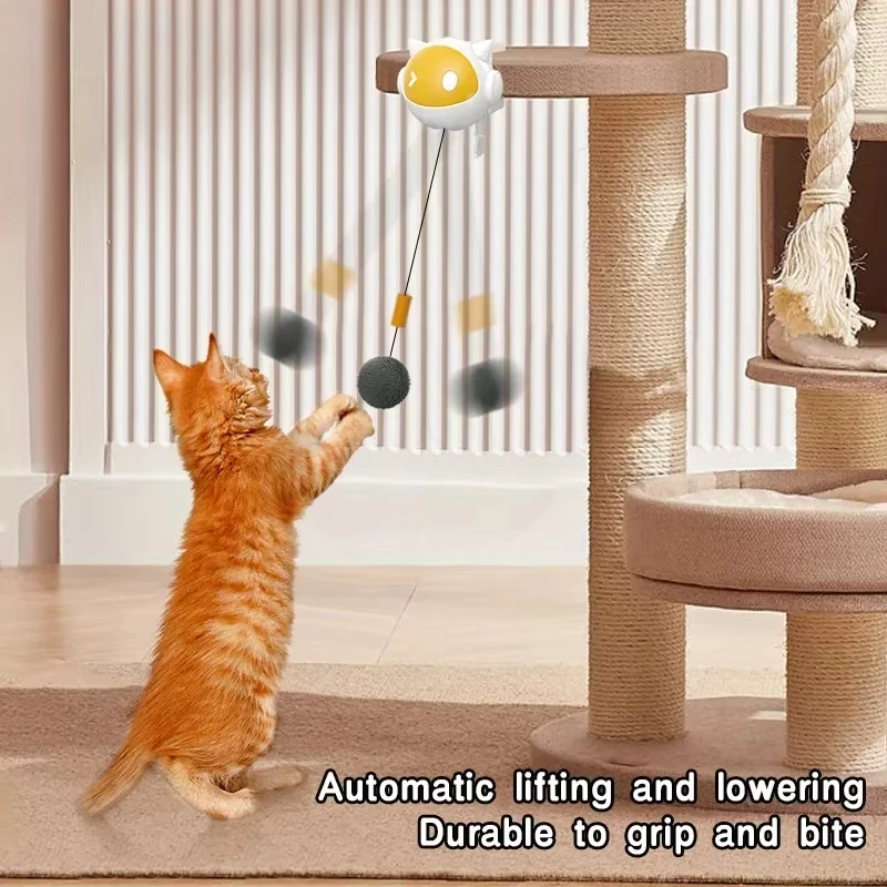 Juguetes interactivos para gatos: pelotas automáticas suben y bajan - imagen 4