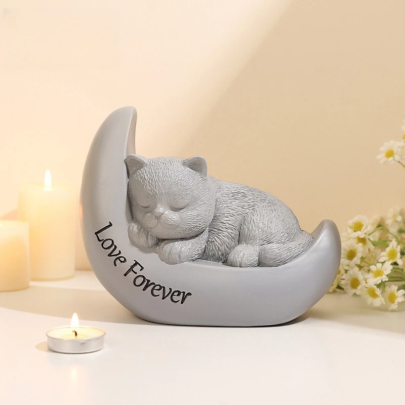 Urna de cenizas forma luna para perros y gatos
