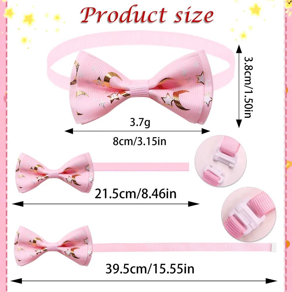 Pajaritas para perros de 50ps para Festival de Ramadán, suministros para mascotas, cuidado de perros pequeños y gatos, pajarita para mascotas, Collar para perros, decoraciones para el cuidado de fiestas - imagen 4