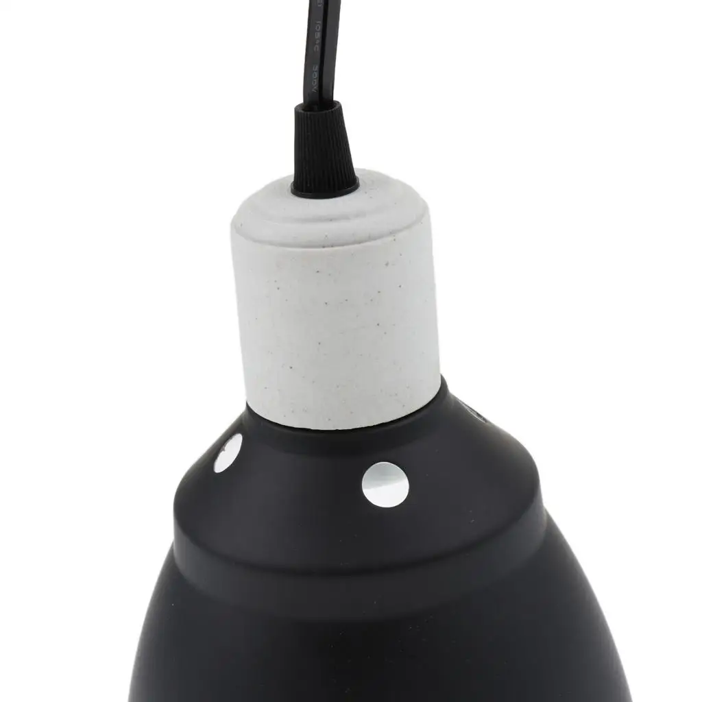 Dome Lamp Fixture for Reptiles Amphibians Poulty Heat Lamp A B Bulb Halogen Bulb & Habitat Lighting Holder 110-120V US Plug