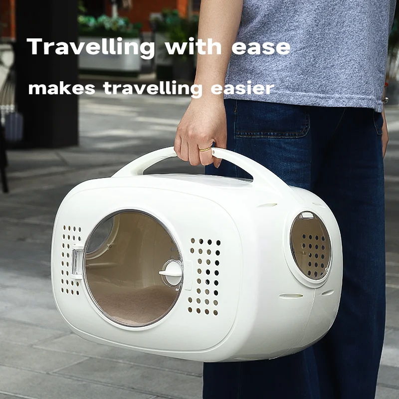 HOOPET Portador para mascotas 51x32x33cm - Mochila de cabina de aerolínea ABS con cúpula panorámica y susurro Silencioso ™   Alivio del estrés, mano multimodo - imagen 3