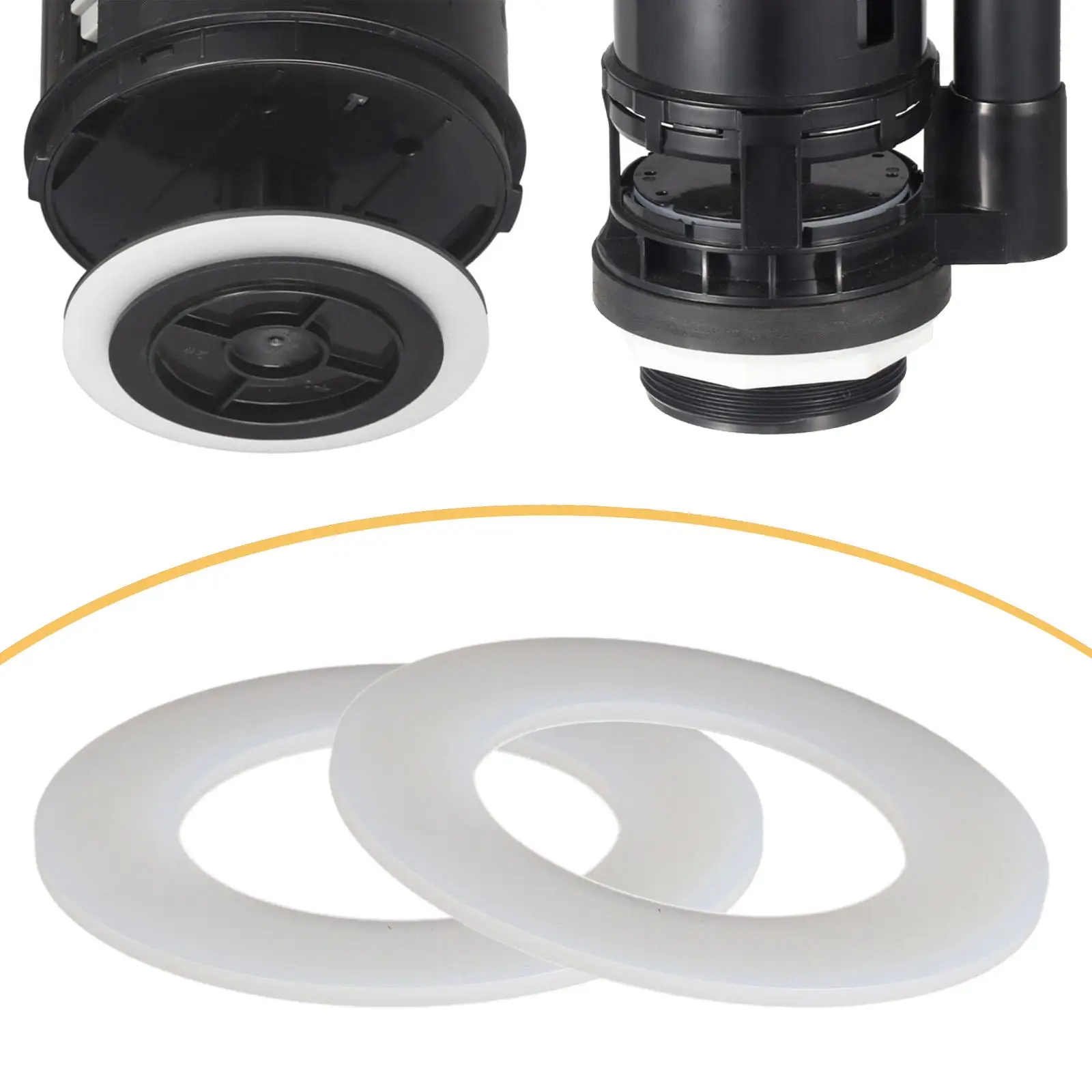 2 piezas de anillos de sellado para inodoro, arandelas, piezas de reparación, piezas de mantenimiento de tapón impermeable - imagen 3