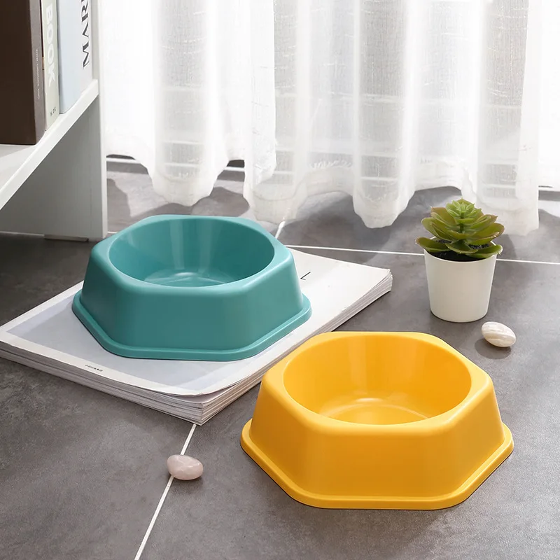 Comedero tazón hexagonal antideslizante para perro y gato – Agua y comida