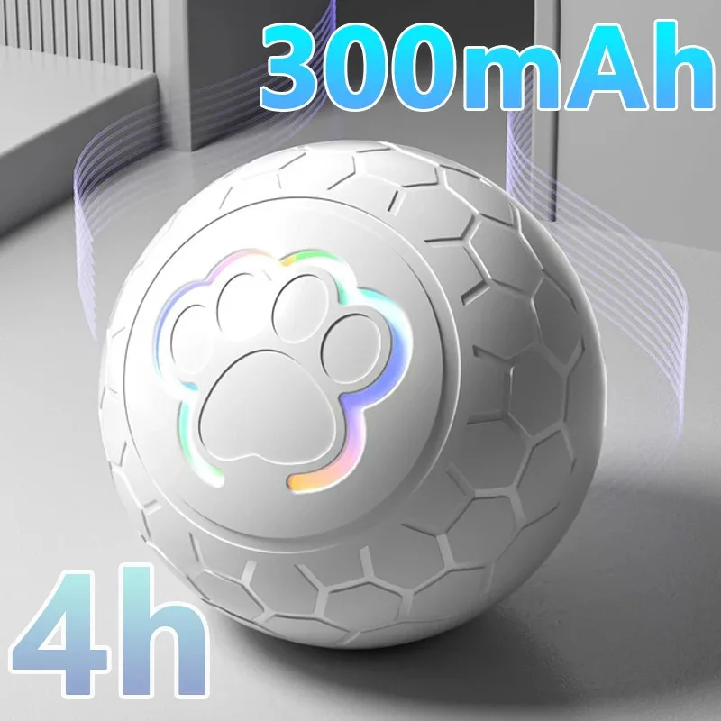 Smart Electronic Interactive Pet Toy Ball - USB Rechargeable Bouncing Rolling Ball with RGB Lights for Dogs Cats Puppies