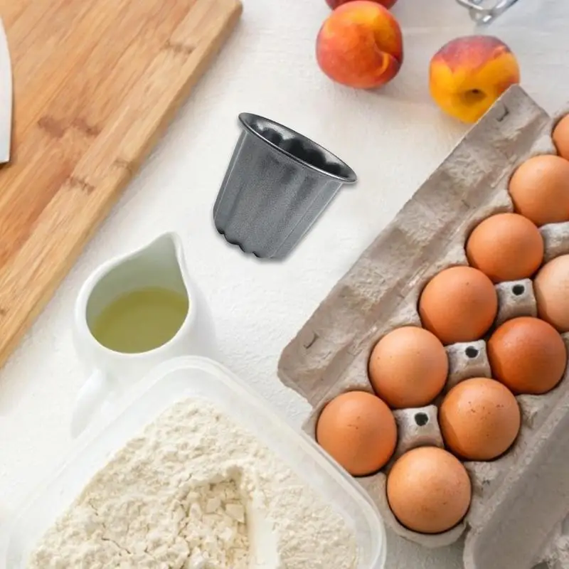 Juego de moldes de acero al carbono antiadherentes para Tartas, utensilios de cocina para hornear, 10 piezas - imagen 4