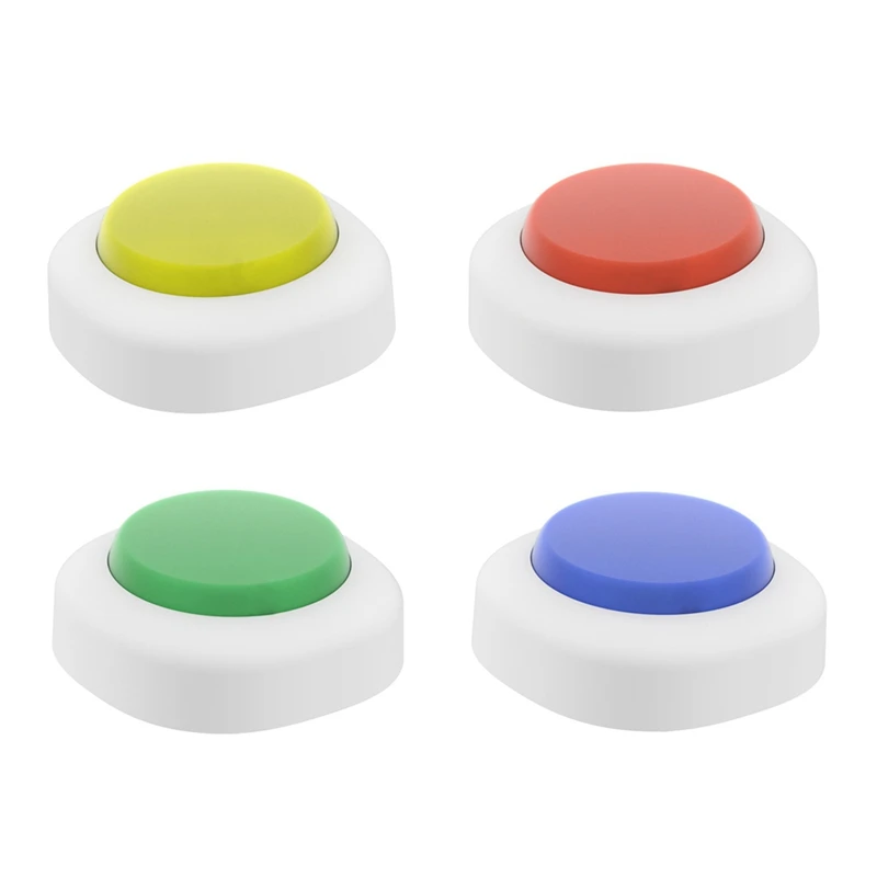 Botón de grabación de voz para perros, juguete para hablar, comunicación de entrenamiento de mascotas, regalo divertido, antideslizante para estudio, oficina, hogar, paquetes de 4 colores - imagen 2