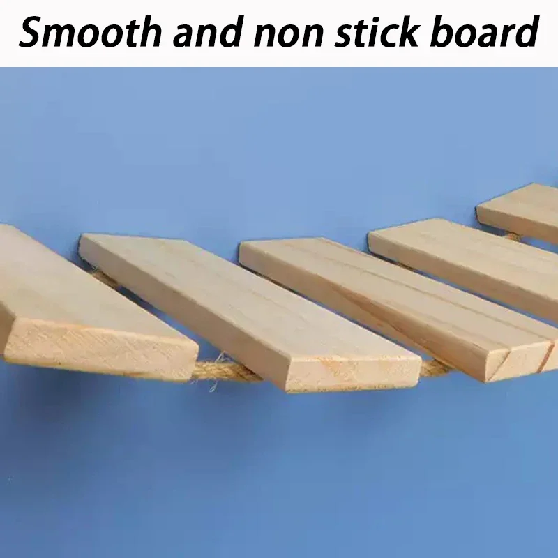 Escalera para gatos montada en la pared de madera de pino, puente plegable colgante para gatos, cuerda para escalar fuera de gatos, suministros para rascar mascotas - imagen 4
