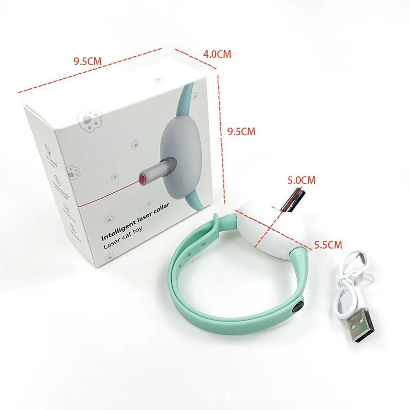 Juguete inteligente para gatos, LED láser, recargable por USB, Collar mágico ajustable, juguete para gatos, accesorios de entrenamiento interactivos - imagen 5
