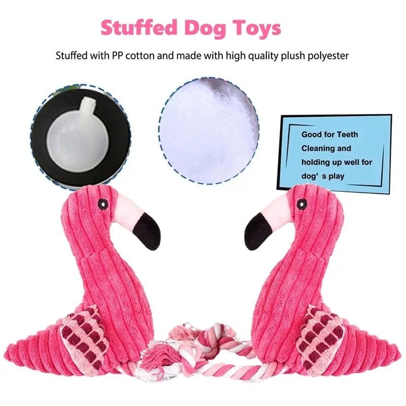 Juguete para mascotas, juguete de flamenco para gatos y perros, juguete resistente a morderse y a prueba de golpes para mantenerlos ocupados y felices - imagen 2