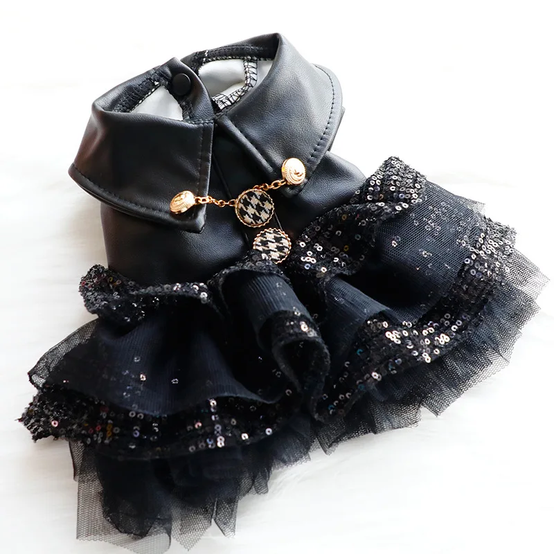 Chaqueta elegante con lentejuelas para perros y gatos – Ropa de fiesta - imagen 5