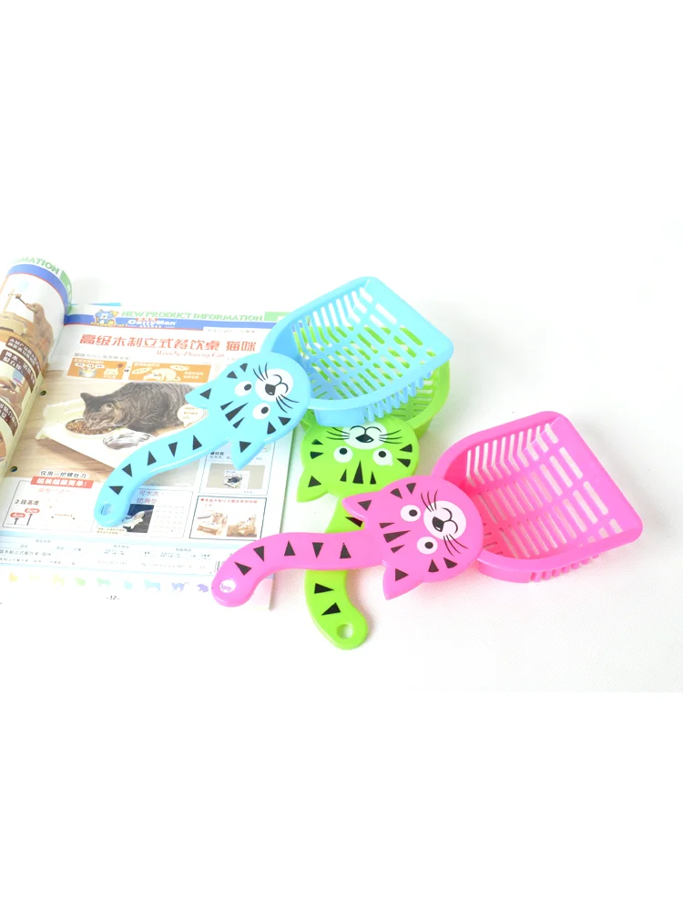 Caja de arena de dibujos animados para gatos, pala de arena para mascotas, herramienta de limpieza para cachorros y gatitos, suministros de limpieza de inodoro - imagen 5
