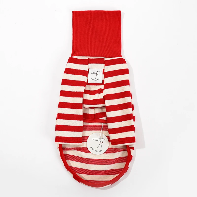 Ropa informal a rayas rojas para mascotas, Galgo Italiano, camisa para perros, pareja, gato, cachorro, primavera, verano, nuevo - imagen 4