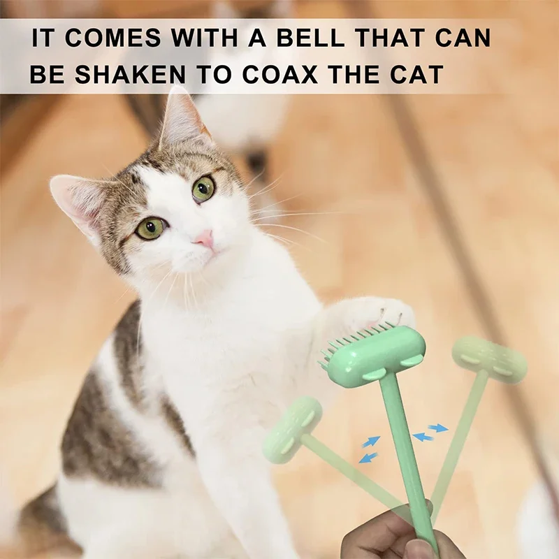 Cepillo masajeador interactivo para gatos, herramienta de aseo flotante lavable para cachorros y gatos, 6 colores, accesorios para mascotas - imagen 5