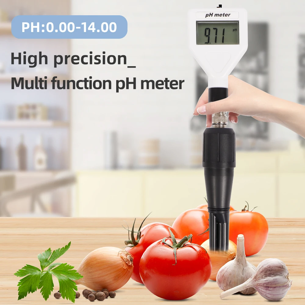 Probador de PH PH-98211, medidor de acidez Digital, Detector de suelo, pluma de prueba de PH con pantalla retroiluminada para agua, leche, queso, carne - imagen 2