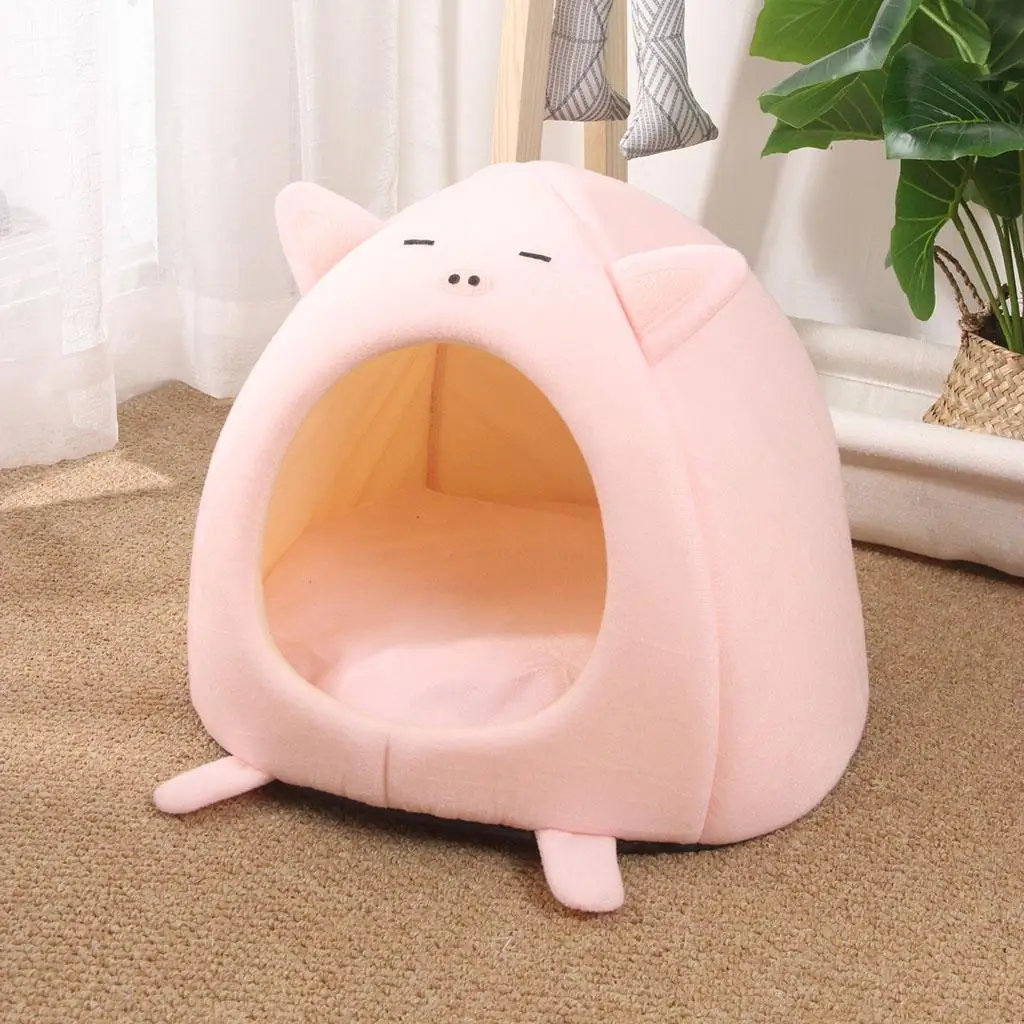 Soft Dog Bed Adorable Cute Pet Winter Sleeping Nest for Small Animals Cat Puppy
