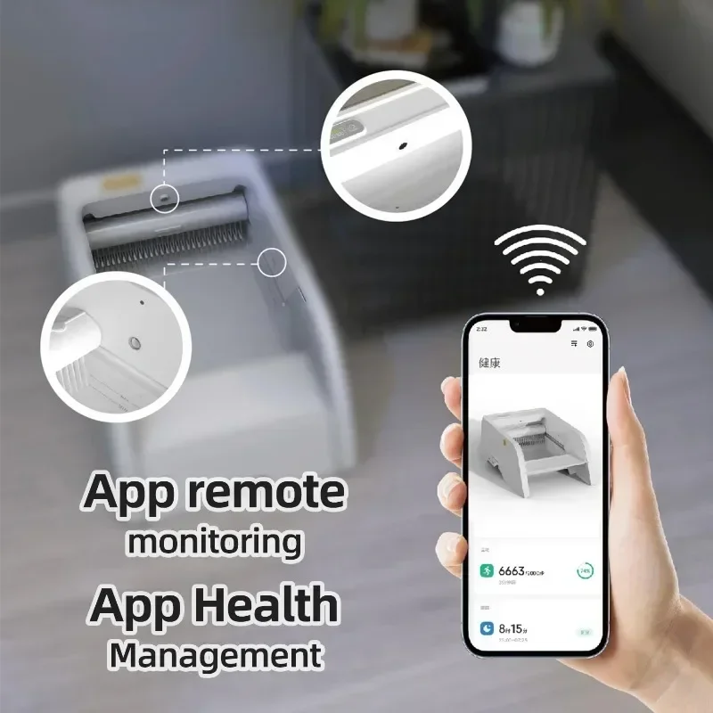 Caja de arena automática para gatos, autolimpiante, caja de arena grande para gatos, aplicación remota, Control, orinales para gatos, cámara Wifi, Sensor infrarrojo de extremo abierto - imagen 2