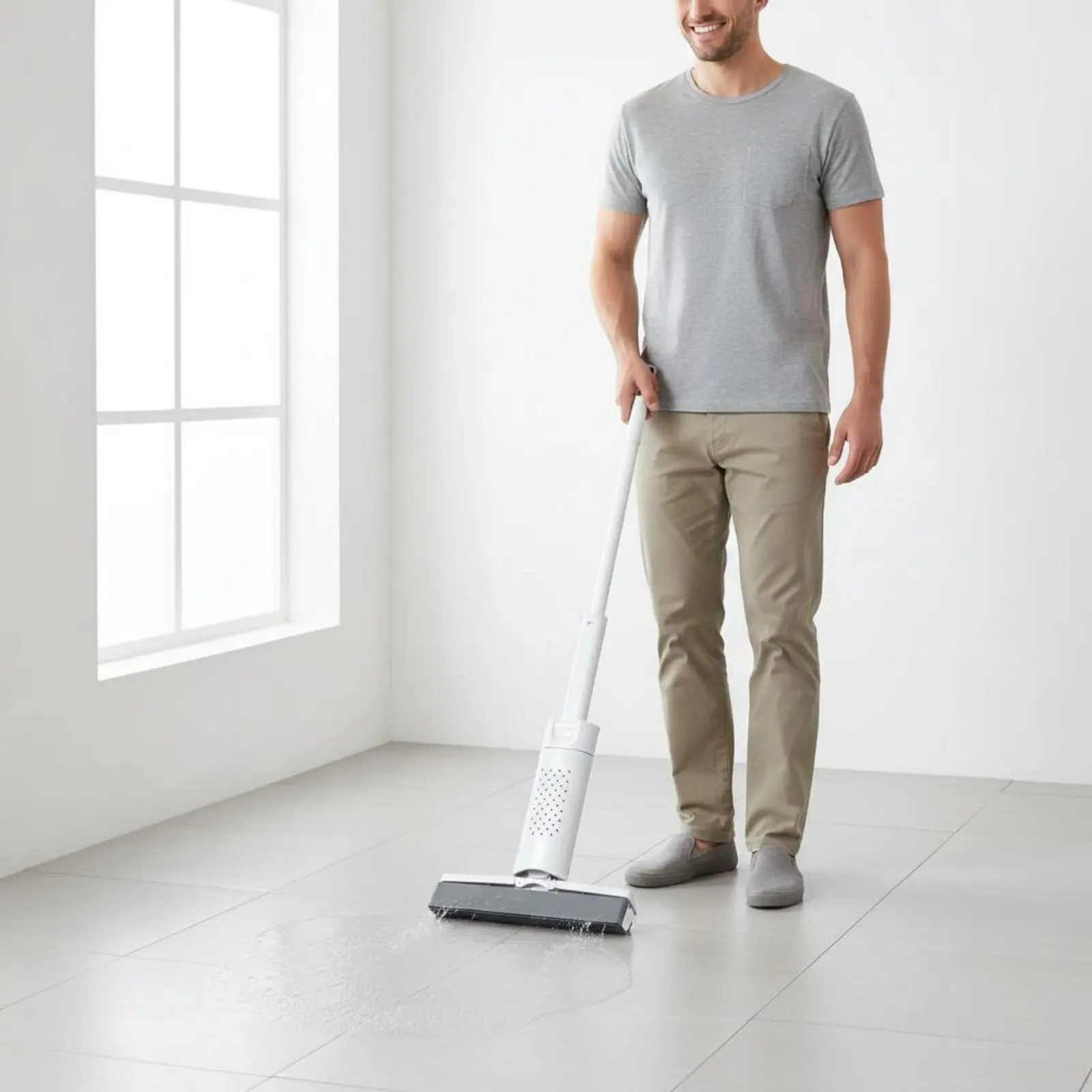 Mopa manual con esponja absorbente para limpieza del hogar - imagen 2