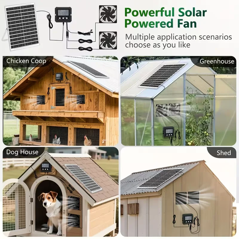 Ventilador solar para caseta de perro – Escape de aire fresco - imagen 5