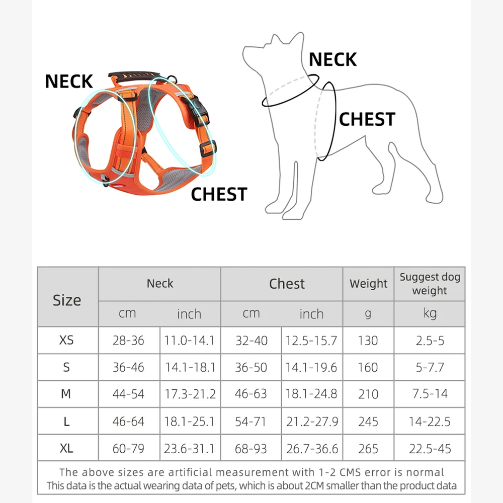 Arnés sin tirones para perros, chaleco reflectante para mascotas, Material Oxford transpirable con mango de fácil Control - imagen 3