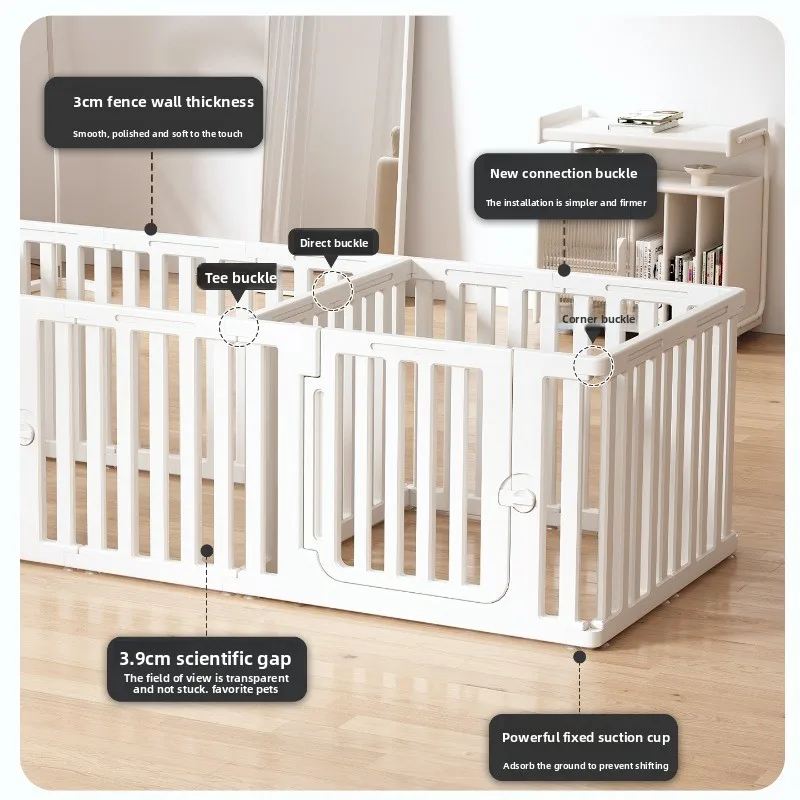 Revestimiento para mascotas, vallas de plástico de 60CM para interiores y exteriores, jaula de restricción multifuncional estable para perros pequeños, suministros y accesorios - imagen 4