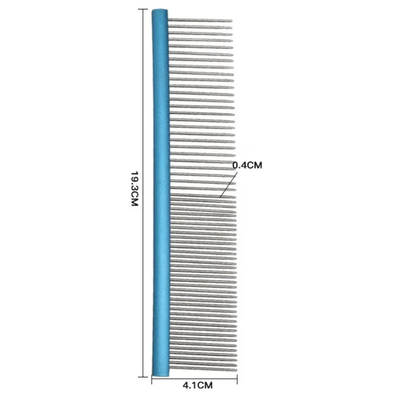 Peine para gatos, cepillo de masaje para gatos, peines de acero inoxidable para limpieza del cabello de gatos, removedor de pelo para mascotas, cepillo para el cuidado de perros, accesorios para gatos - imagen 5